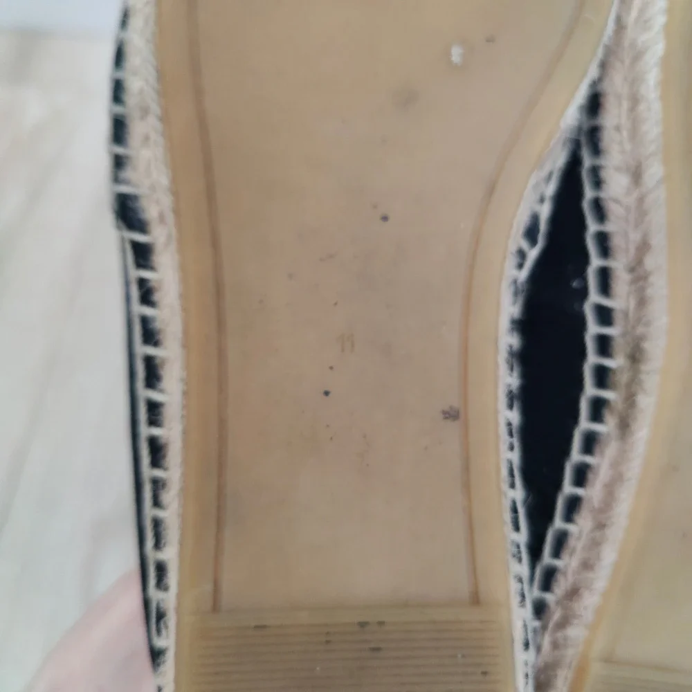 Tory Burch Embellished Jeweled Espadrille Flats Womens 11 Black Diamond‎ Suede